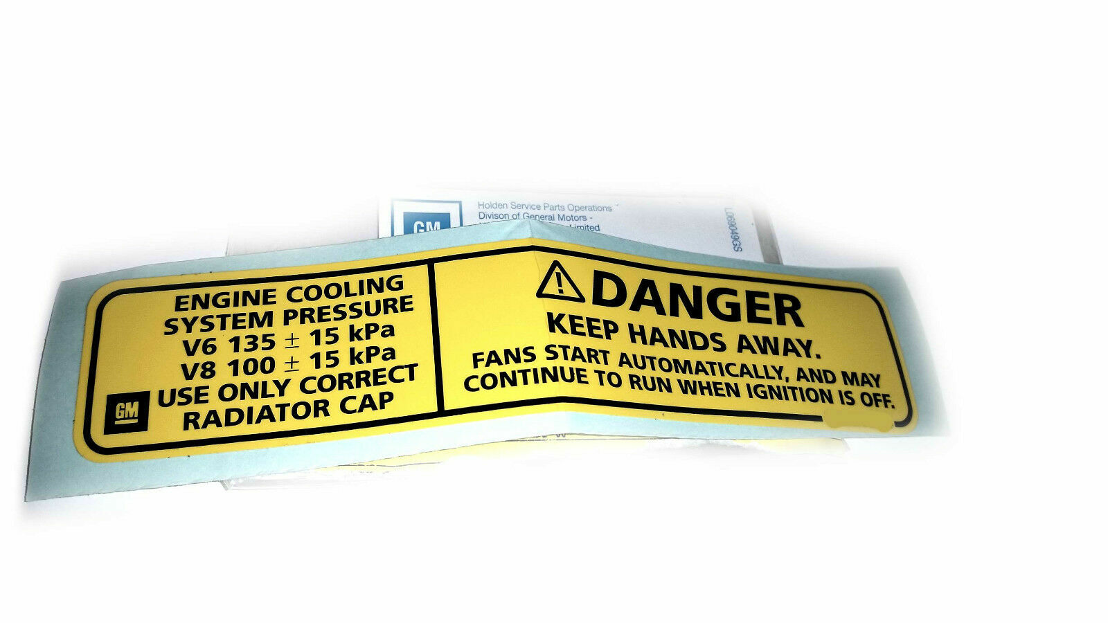 thumbnail image 2 of Genuine NOS Holden Engine Bay Emission Control Decal For VT VX VU V6 Models (92094763-291974353295) 2 of 5