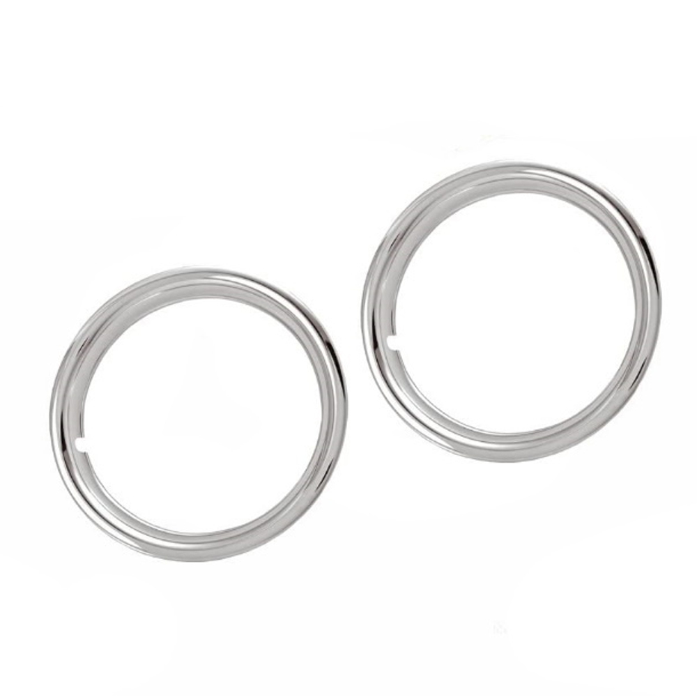 Saas 9490 Triple Chrome Plated 13" Dress Wheel Rings (2) Wheel Trims