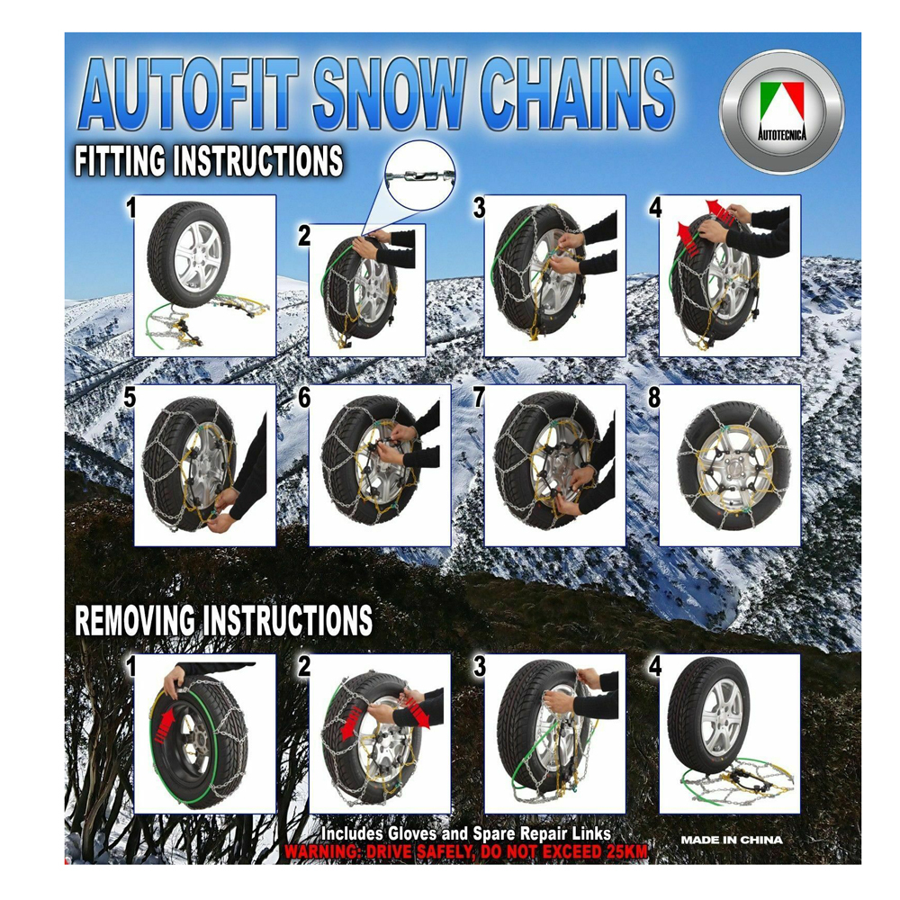 Autotecnica Snow Chain Kit for Honda Crv with 225 / 65 R17" Tyres