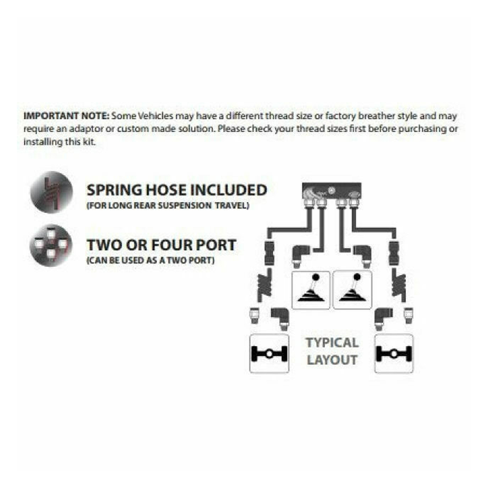 Genuine SAAS DB1001 Diff Breather Kit 4 Port for Nissan Pathfinder R51