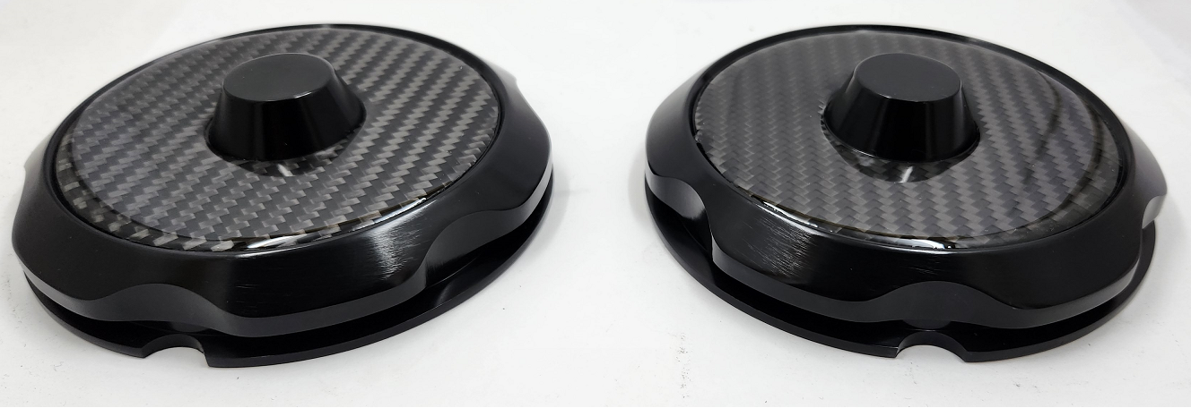 Autotecnica LS1-2SCS - Shadow Series Billet Front Strut Covers With Carbon Inserts For Holden & HSV VS VT VX VU VY VZ VE VF / Statesman Models VS>WN
