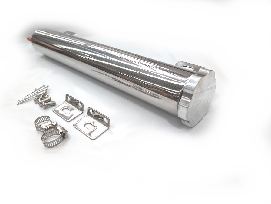 Autotecnica Polished Alloy Radiator Overflow Recovery Tube/Tank for Holden HQ HJ HX HZ WB