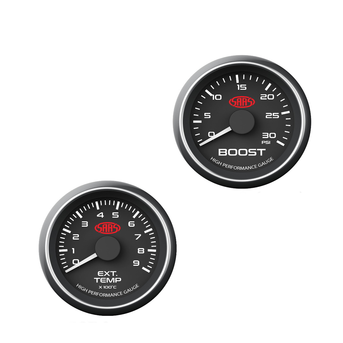 SAAS Muscle Series Diesel EGT & Boost 52mm 2in Analogue Gauge Combo