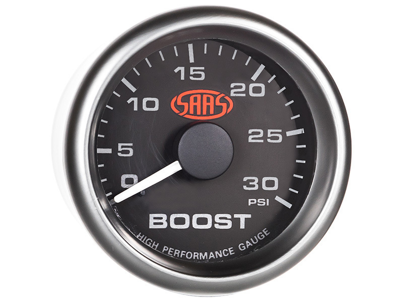 SAAS Turbo Boost Gauge & Boost Controller 52mm 2in 0>30 PSI Black