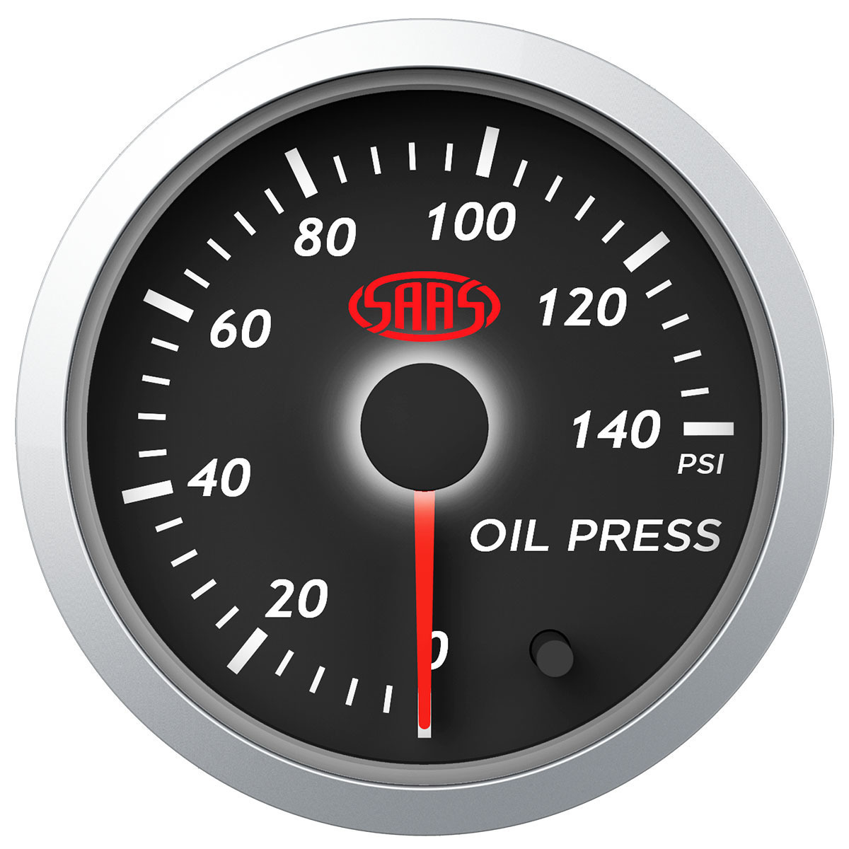 Genuine SAAS Streetline Series Oil Pressure 52mm Gauge Black Face 7