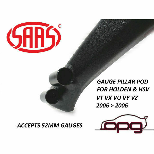SAAS 2-Gauge Pillar Pod Mount For Holden VT VX VU VY VZ – Fits 52mm Gauges (Right Hand)