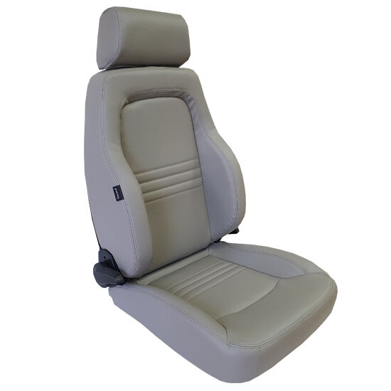 AUTOTECNICA Heated Sports Seats PU Leather Grey & Adaptors for