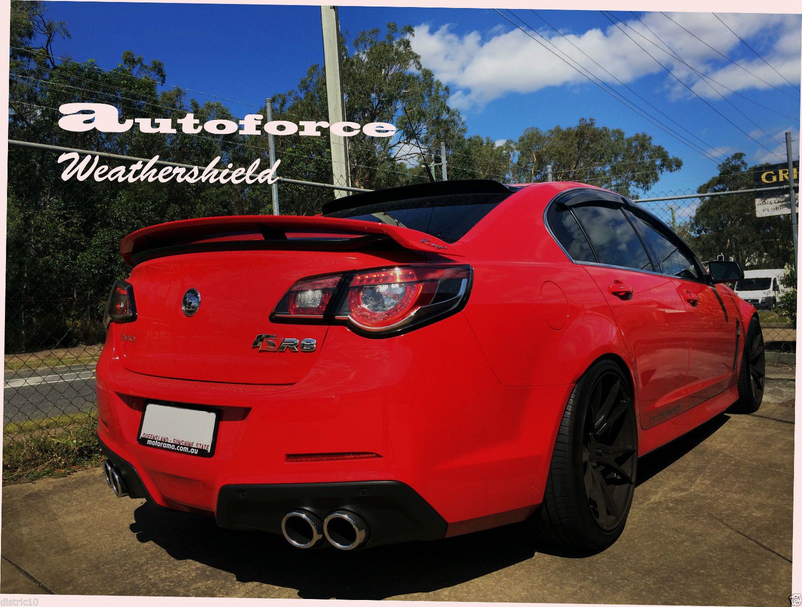 HIC Slimline Weathershield Weather Shield Kit for All Model Holden & HSV VE / VF Sedan Dark Tinted Plastic