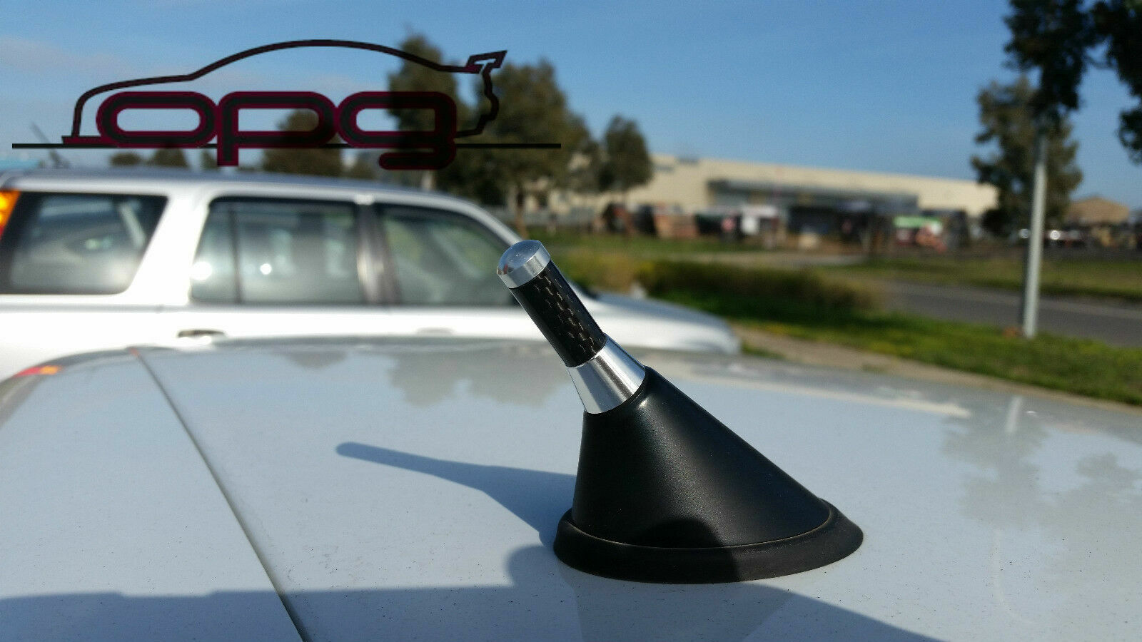 Antenna / Aerial Only Stubby Bee Sting for Hyundai Staria - Silver Carbon - 3.5cm - Antenna Base NOT included