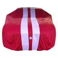 Autotecnica Indoor Show Car Cover GT Gran Turismo Edition for Toyota Supra  A50 / MK5 & White Stripe Non Scratch - Red