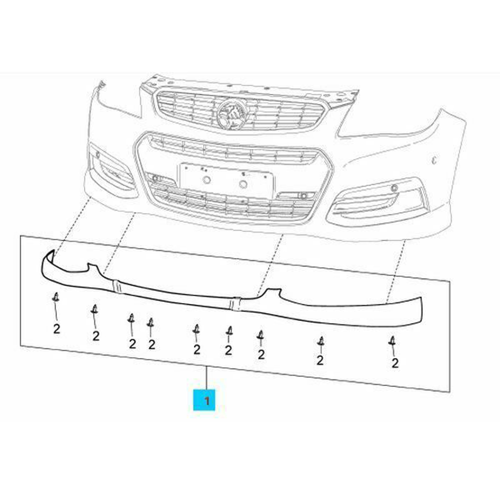 Genuine Holden Sports Armour Front Spoiler For VF2 Series 2 SV6 SS SSV - Easy Install