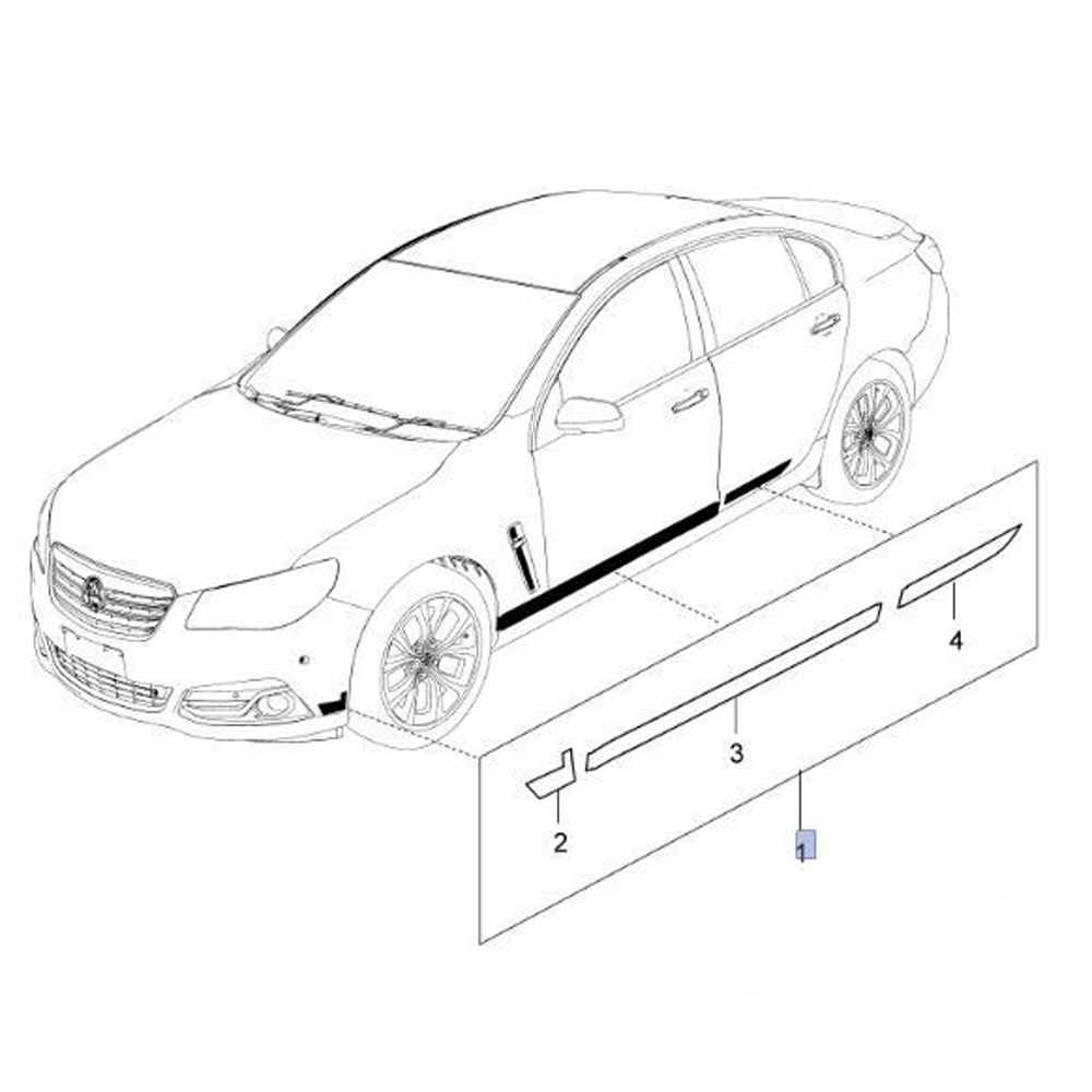 Genuine Holden Stripe Decal Kit Black for VF Series 1 up to August 2015