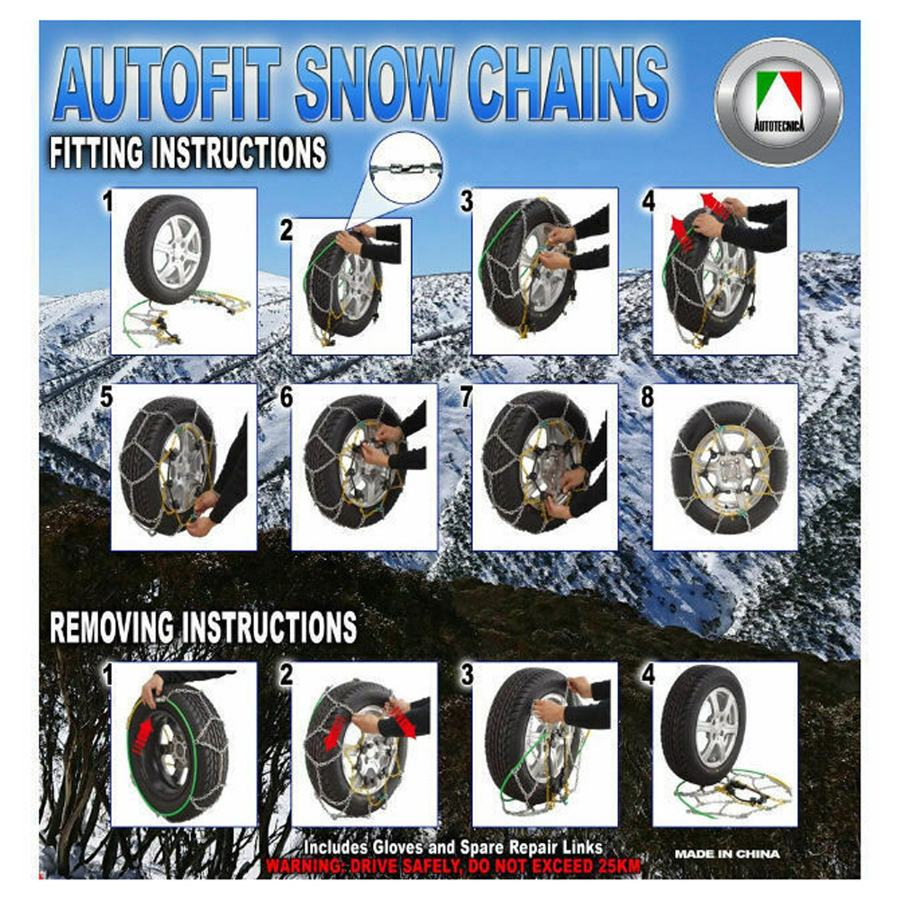 Autotecnica Snow Chain Kit 4x4 4WD for Mazda Cx5 with 225/55 R19 CA450