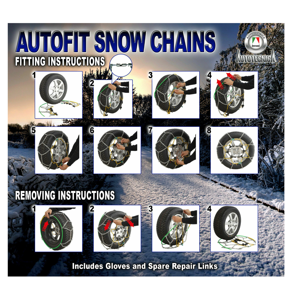 Autotecnica Snow Chain Kit for 4x4 4WD Lexus RX350 RX400 RX350h 235/60