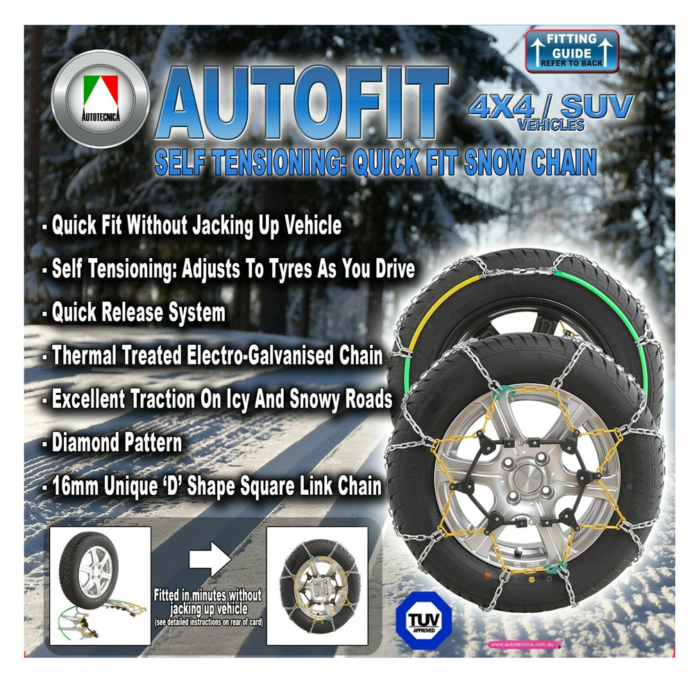 Autotecnica Snow Chain Kit for 4x4 4WD 15 16 17 18 19 20 Inch Wheels