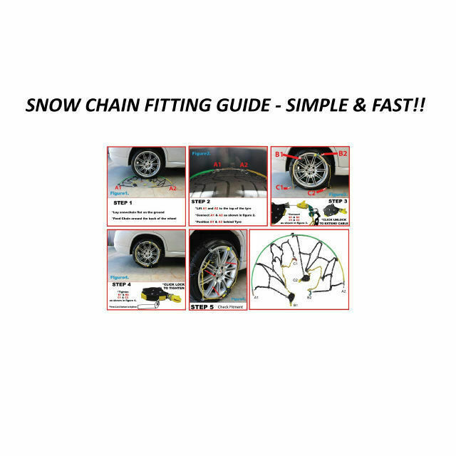 Autotecnica Snow Chain Kit Premium Autofit Clip On for SUV 4WD 4x4