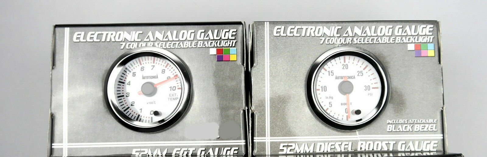 Autotecnica Performance Diesel Pyro EGT & Boost 52mm Analog Gauge Combo
