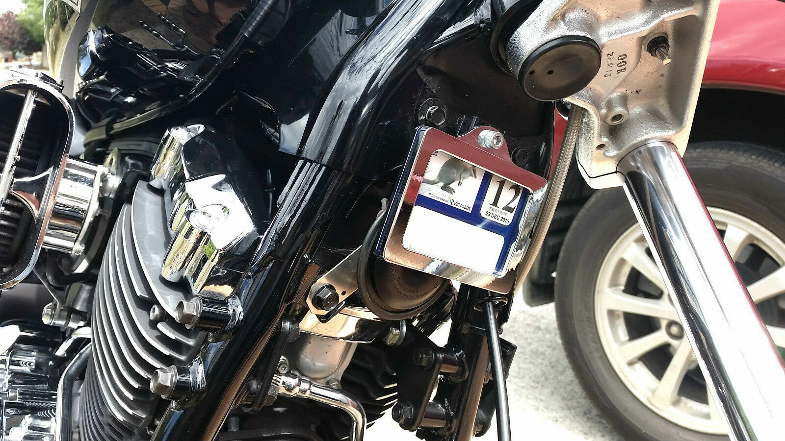 Autotecnica Black Anodized Rego Label Holder – For Motorcycles, Boats, Caravans