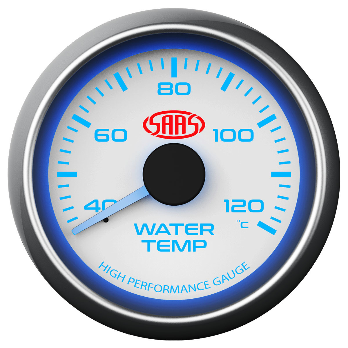 Genuine SAAS Performance Water Temp 40 > 120 Deg C 52mm Analog Gauge