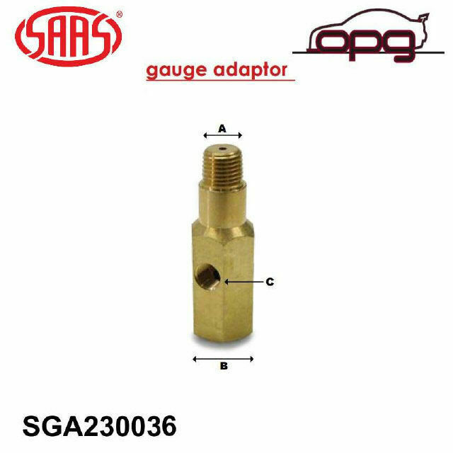 SAAS ADAPTOR OIL PRESSURE GAUGE 1//8-28 BSPT NPT BRASS TPIECE SENDER HOLDEN ASTRA