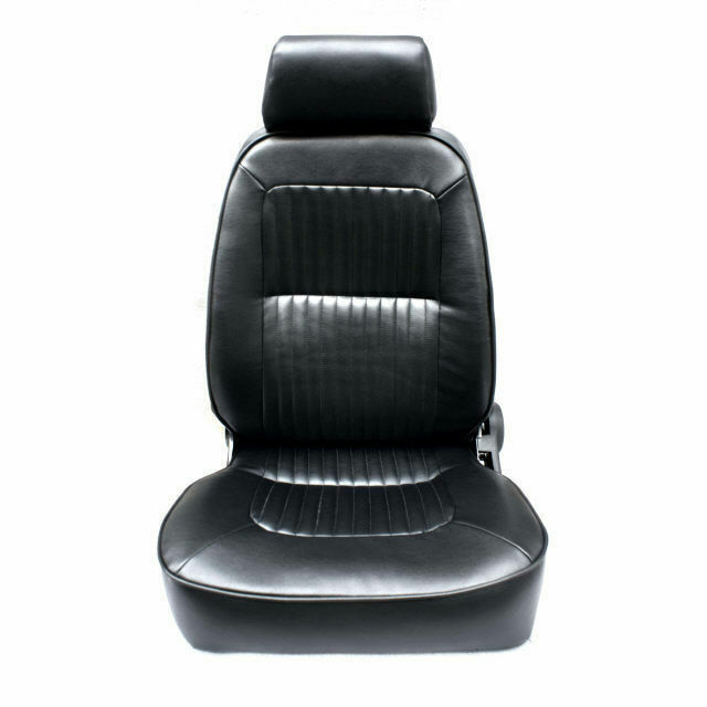 Autotecnica Classic Deluxe PU Leather Bucket Seats Car Reclinable Black