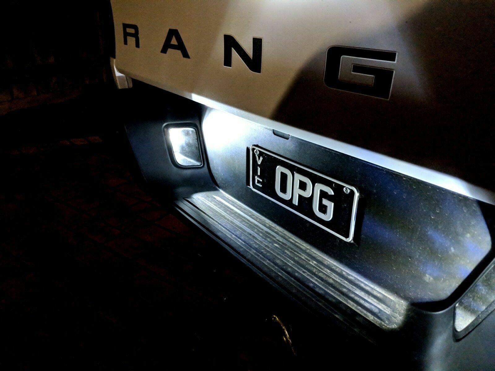 registration plate lamp
