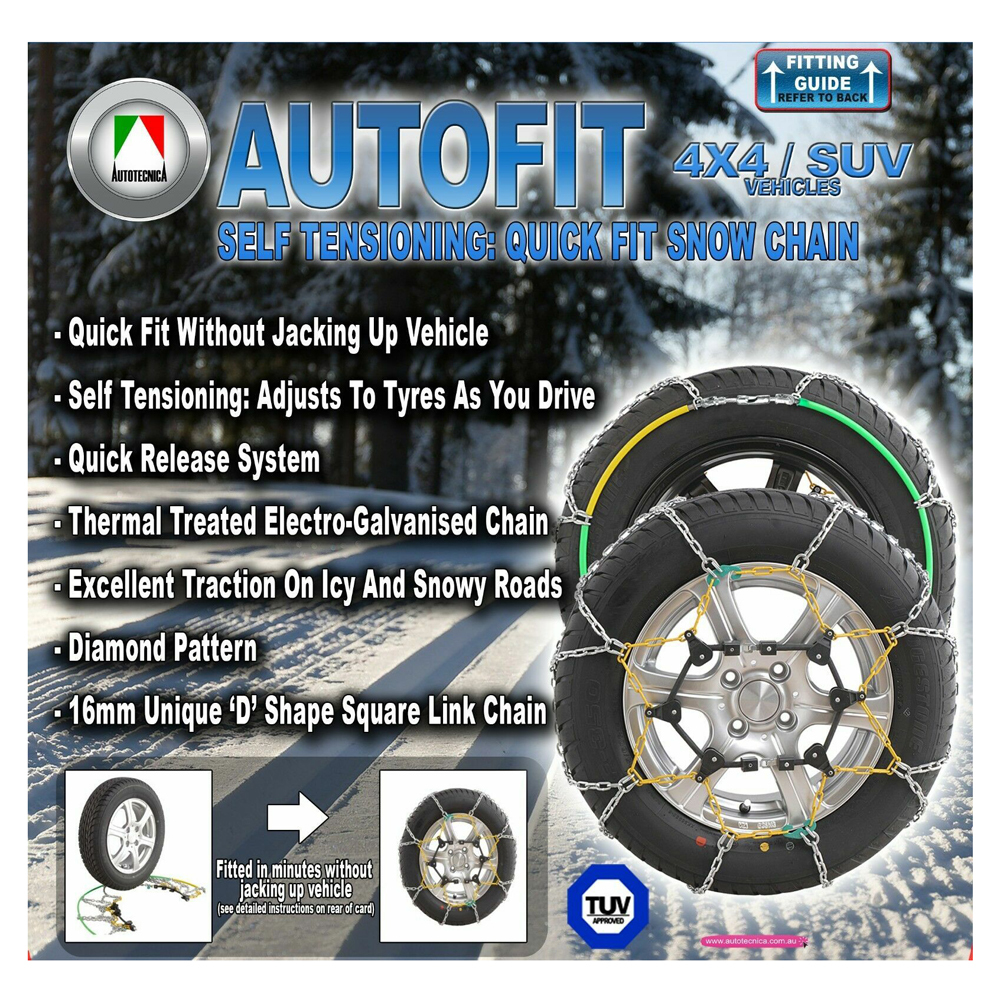 Autotecnica Snow Chain Kit for 4x4 4WD SUV Kia Sportage 215/70 R16