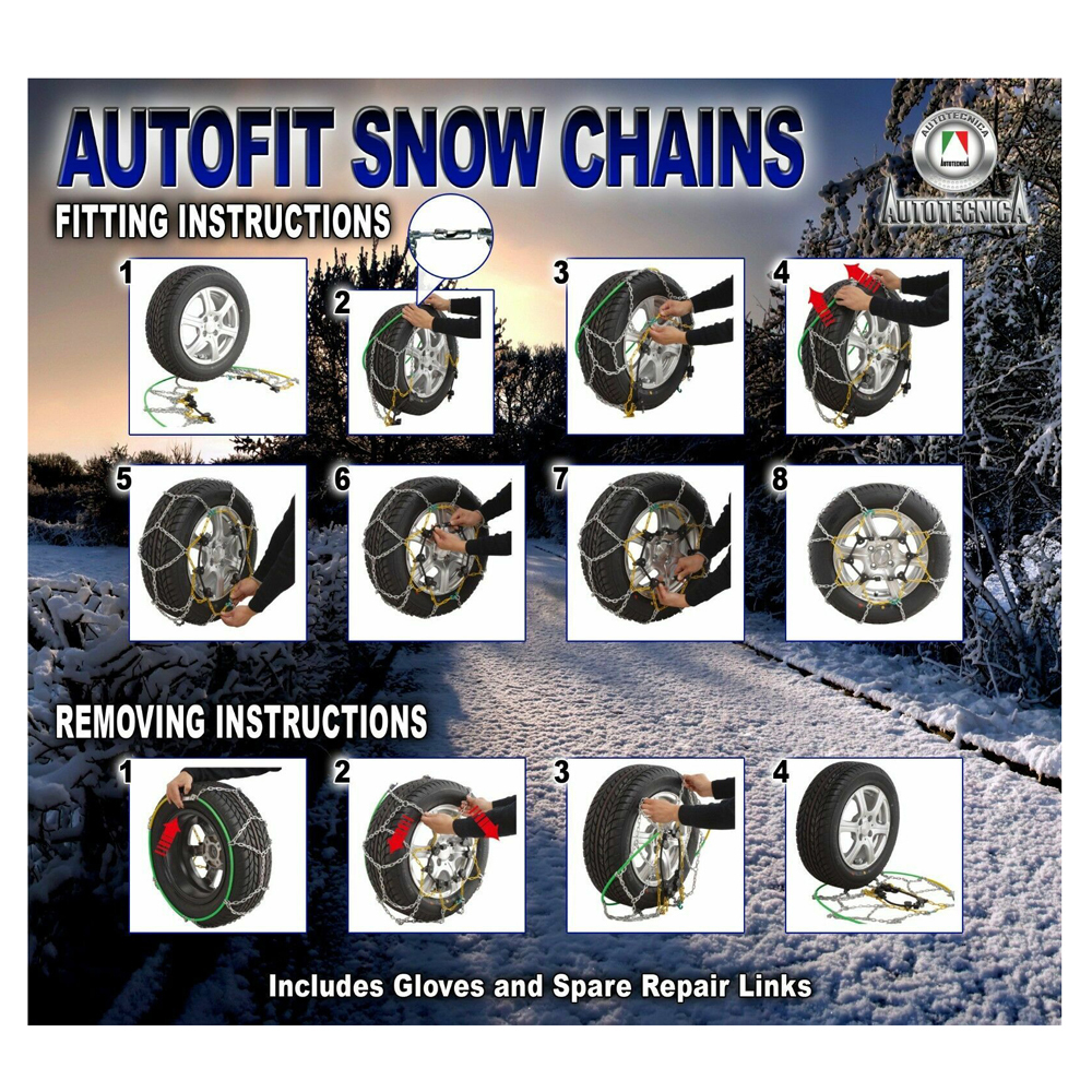 Autotecnica Snow Chain Kit for 4x4 4WD Ford Territory SX SY SZ 235/55