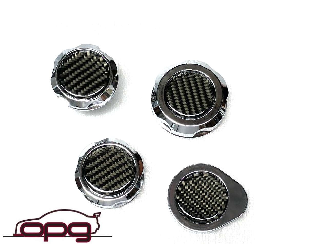 Autotecnica Carbon Chrome Alloy Billet Engine Cap Kit Made for Ford