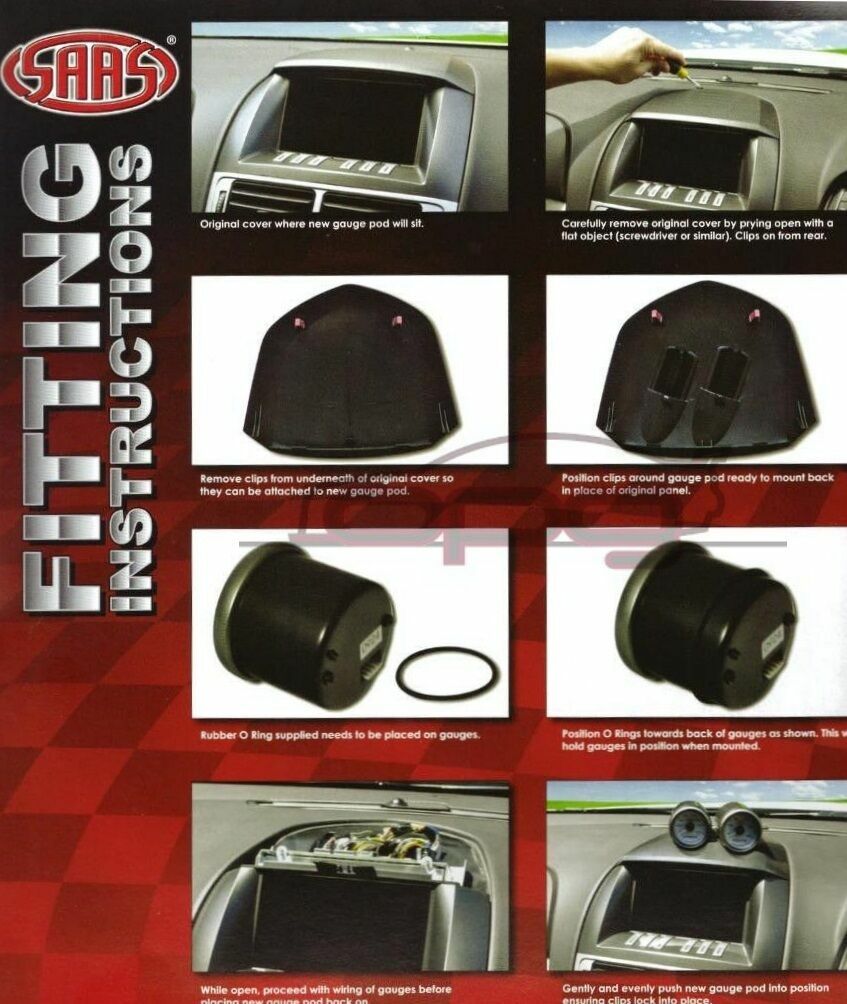 Genuine SAAS Gauge Dash Pod Holder for FG Falcon XR6 XR6 XT Turbo XR8