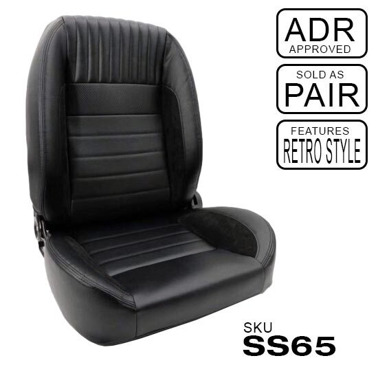 Autotecnica Classic Retro Style Low Back Bucket Seats for Mustang