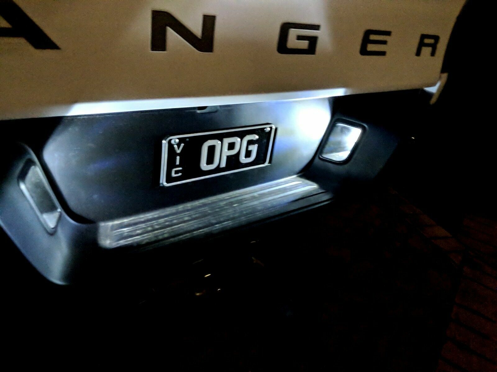 registration plate lamp