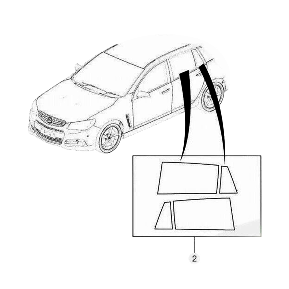 Genuine Holden Rear Door / Rear Screen Interior Sunshade for VF GENF ...