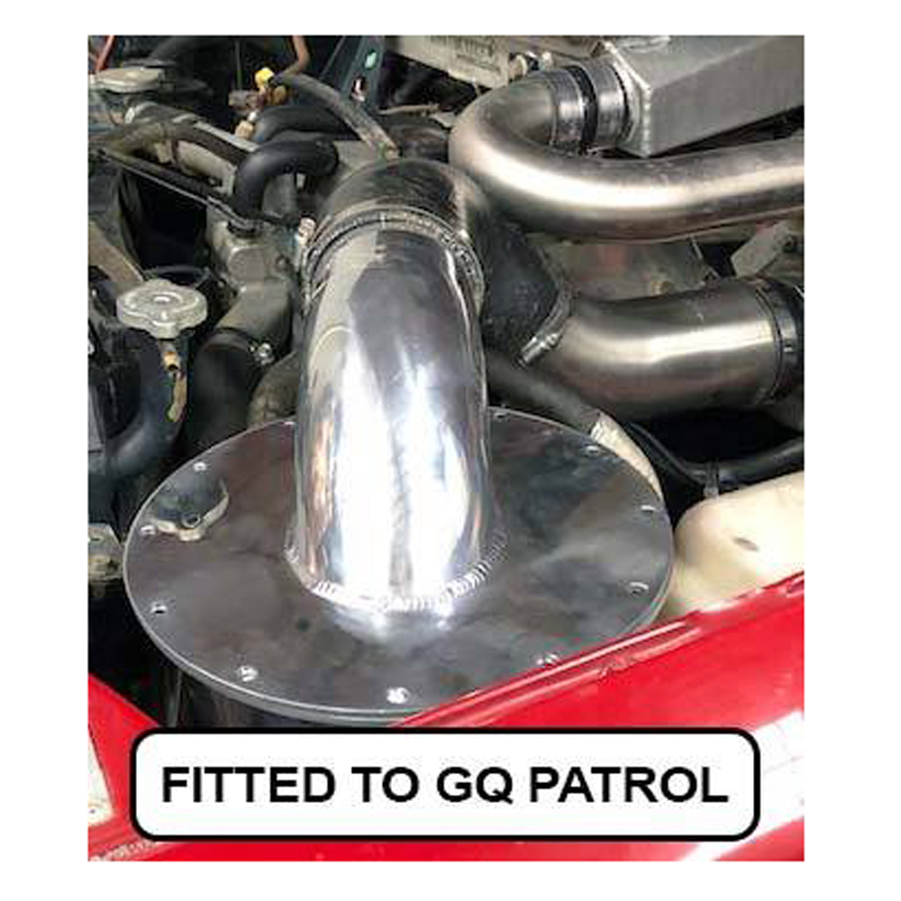 Autotecnica Hi Performance 4x4 SUV Universal Air Box Filter Kit Polished Silver Aluminium for