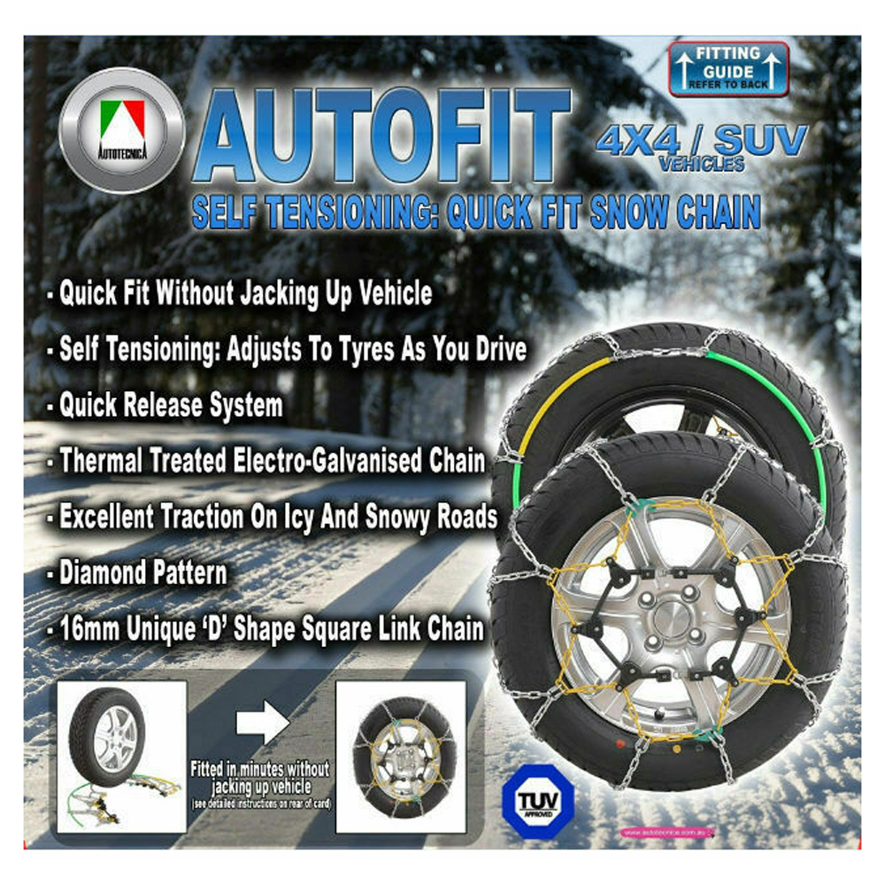 Snow Chain Kit for SUV 4x4 4WD 265/65 X 17 Tyres with All Terrain Tyres