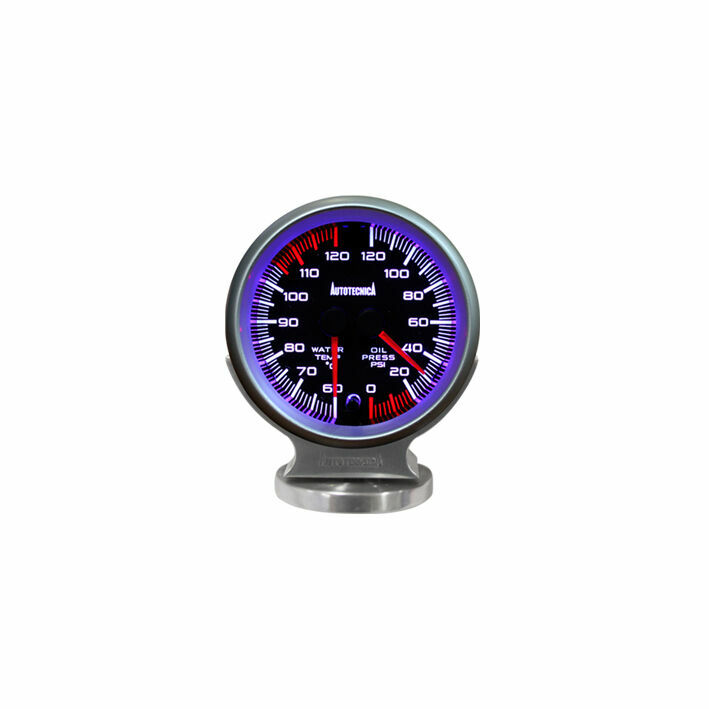 Autotecnica Gauge Dash Pod Single Billet Black Alloy for 52mm or 60mm Gauges Swivel Base