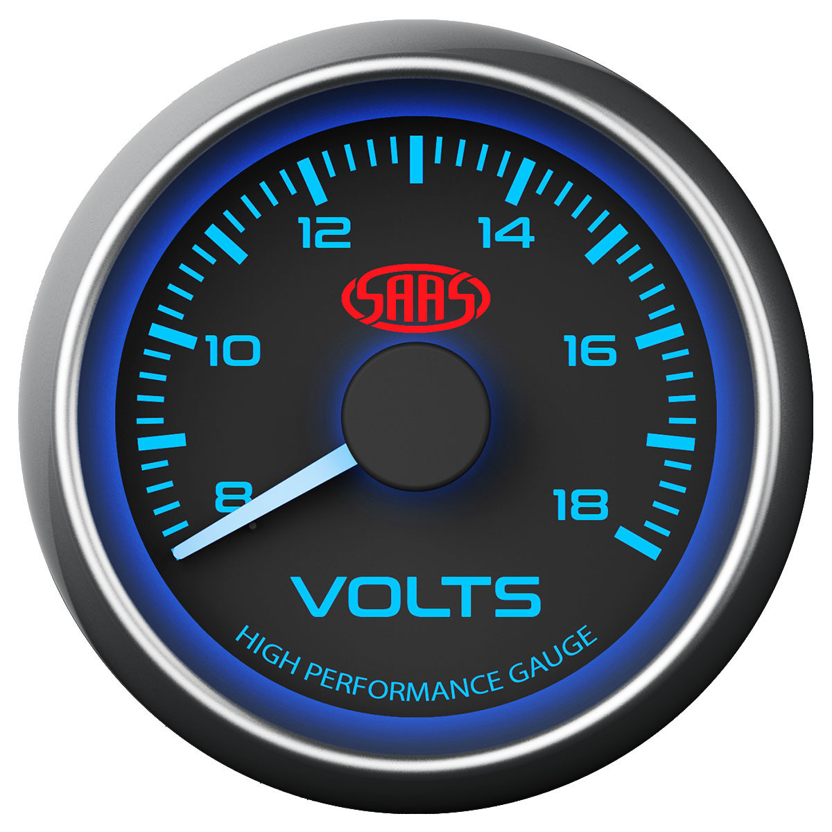 Genuine SAAS SGVLT52B Performance Volts 52mm Analog Gauge Black Face 4