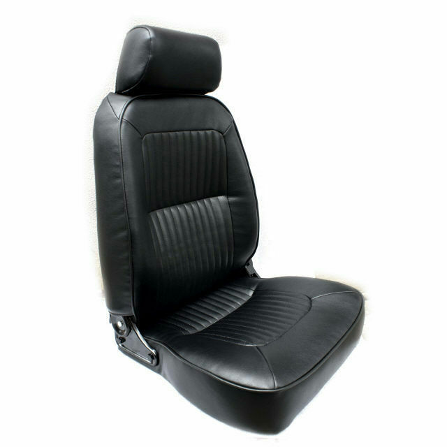 Autotecnica Classic Deluxe PU Leather Bucket Seats Car Reclinable Black