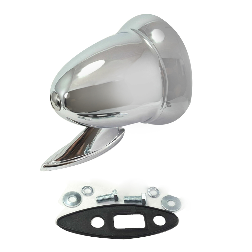 Classic Chrome Bullet Racing Mirror 4inch Kit for Hotrod Door Fender