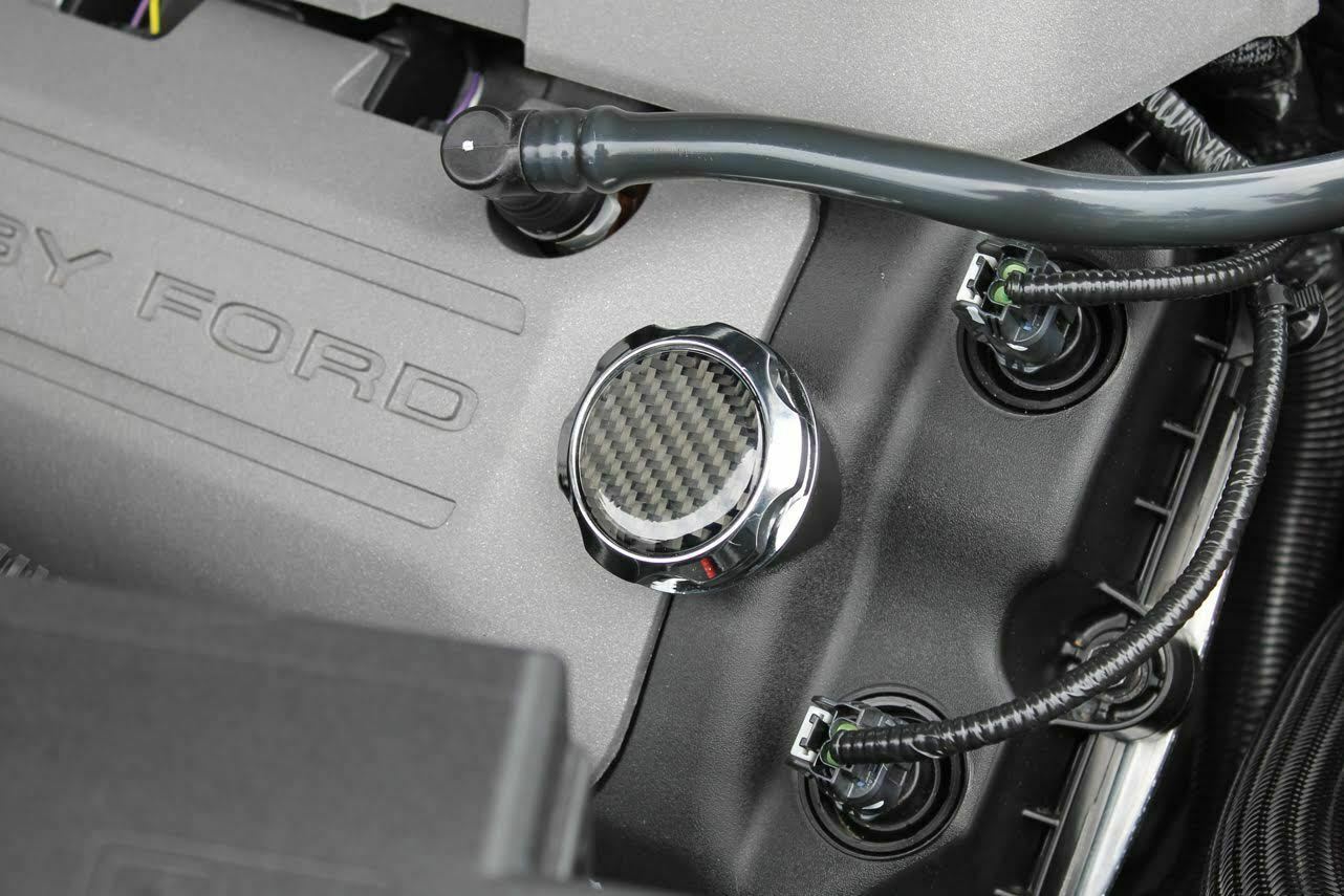 Autotecnica Carbon Chrome Alloy Billet Engine Cap Kit Made for Ford