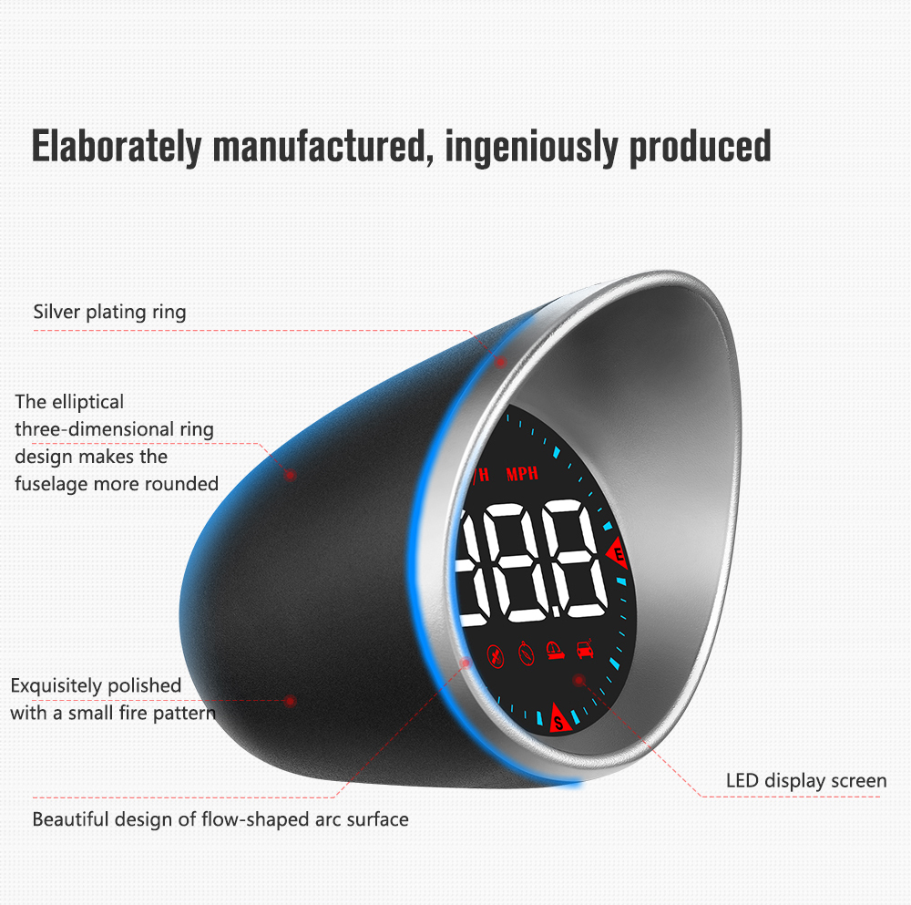 GPS Speedo HUD Universal Car Heads Up Display Speed Warning Alarm