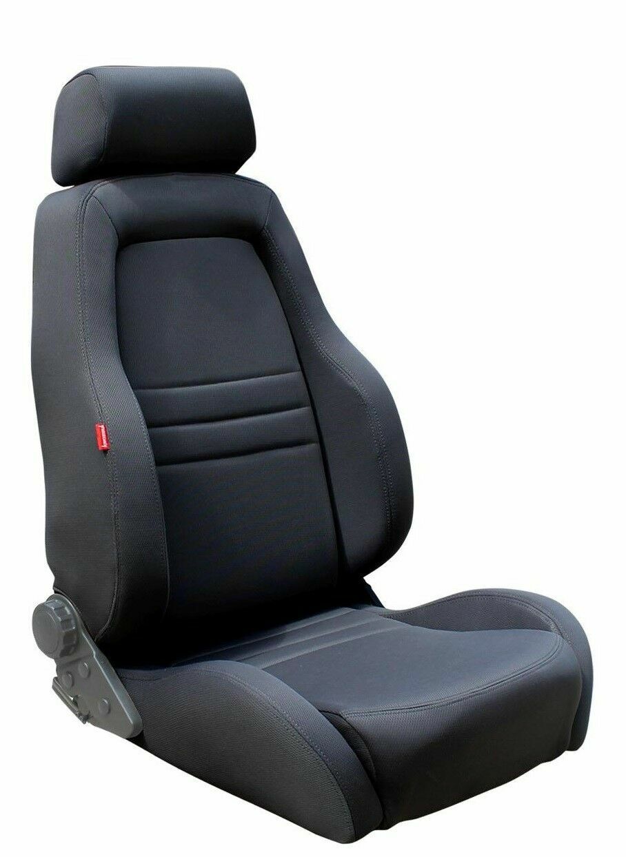 Autotecnica Sports Bucket Seats 2 4WD Black Cloth W/Adaptors for Toyota