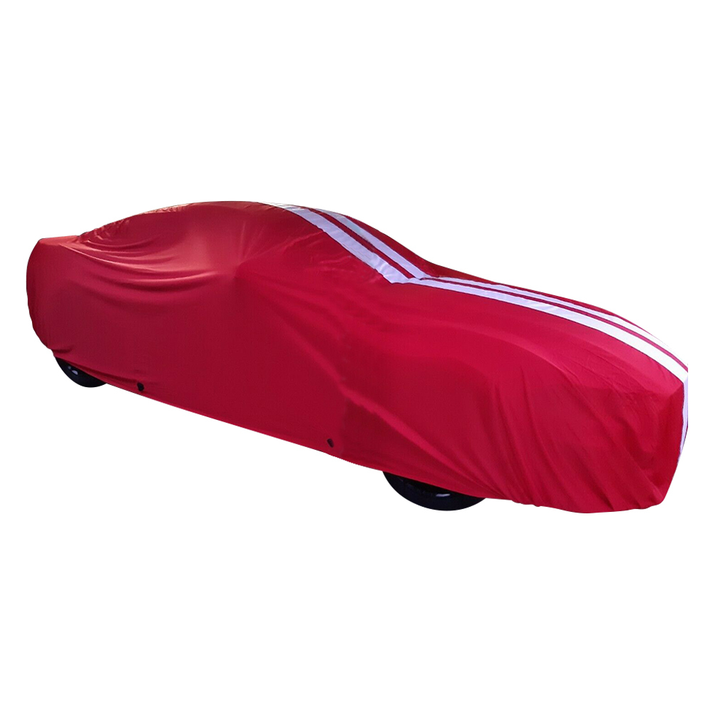 Autotecnica Indoor Show Car Cover GT Gran Turismo Edition for Toyota Supra  A50 / MK5 & White Stripe Non Scratch - Red