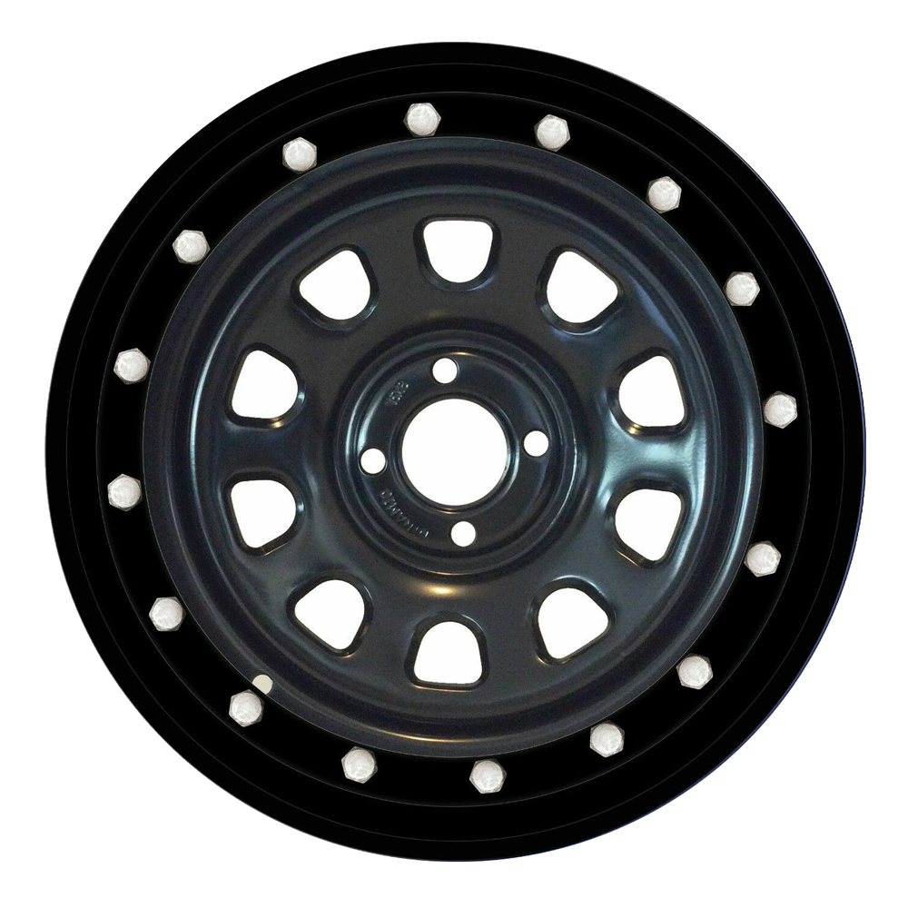 Autotecnica Beadlock Simulator Kit – 15" Wheel Rim – Set Of 4 Black Metal Rings