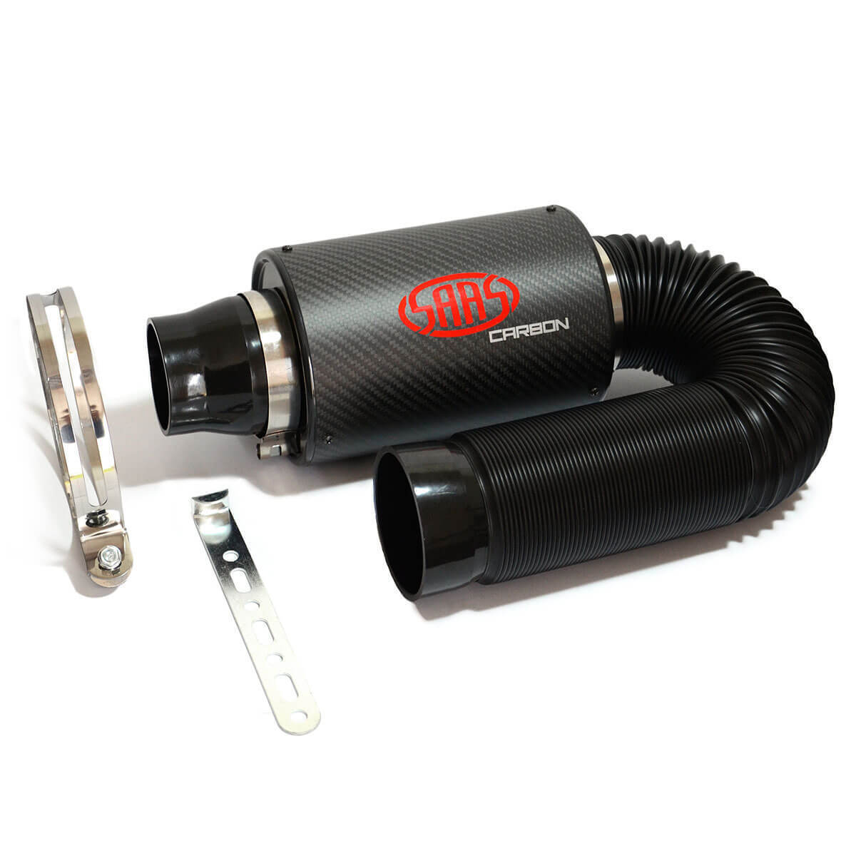 Genuine SAAS Performance Matte Carbon Fibre Air Filter Universal Cold Air Intake - High Flow -76mm / 3"