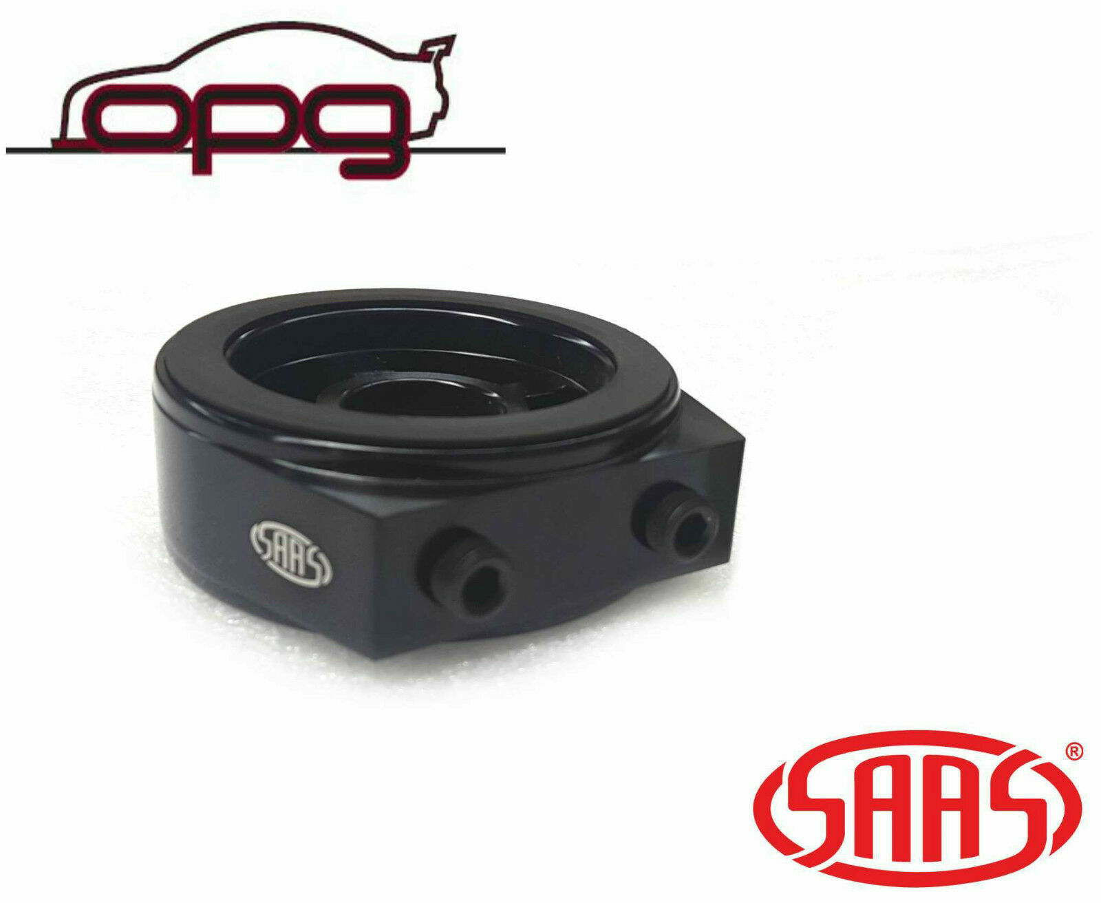 Genuine SAAS Black Oil Adapter / Sandwich Plate for Oil Temp Gauge - Sandwich Plate Only - No Adapter