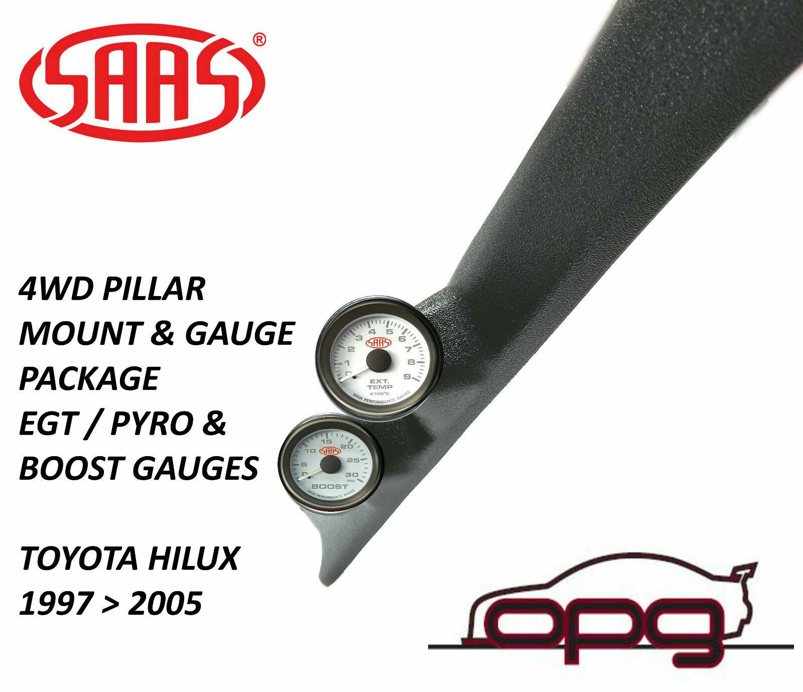 Details about   Toyota Hilux 1997-05 Pillar Pod w/ 2in1 Diesel Boost Ext Temp & Dual Volts Gauge