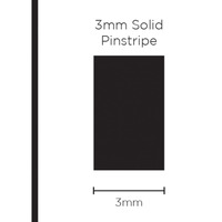 Genuine SAAS Pinstripe Solid Black 3mm x 10mt