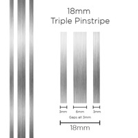 Genuine SAAS Pinstripe Triple Silver 18mm x 10mt
