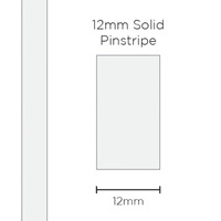 Genuine SAAS Pinstripe Solid White 12mm x 10mt